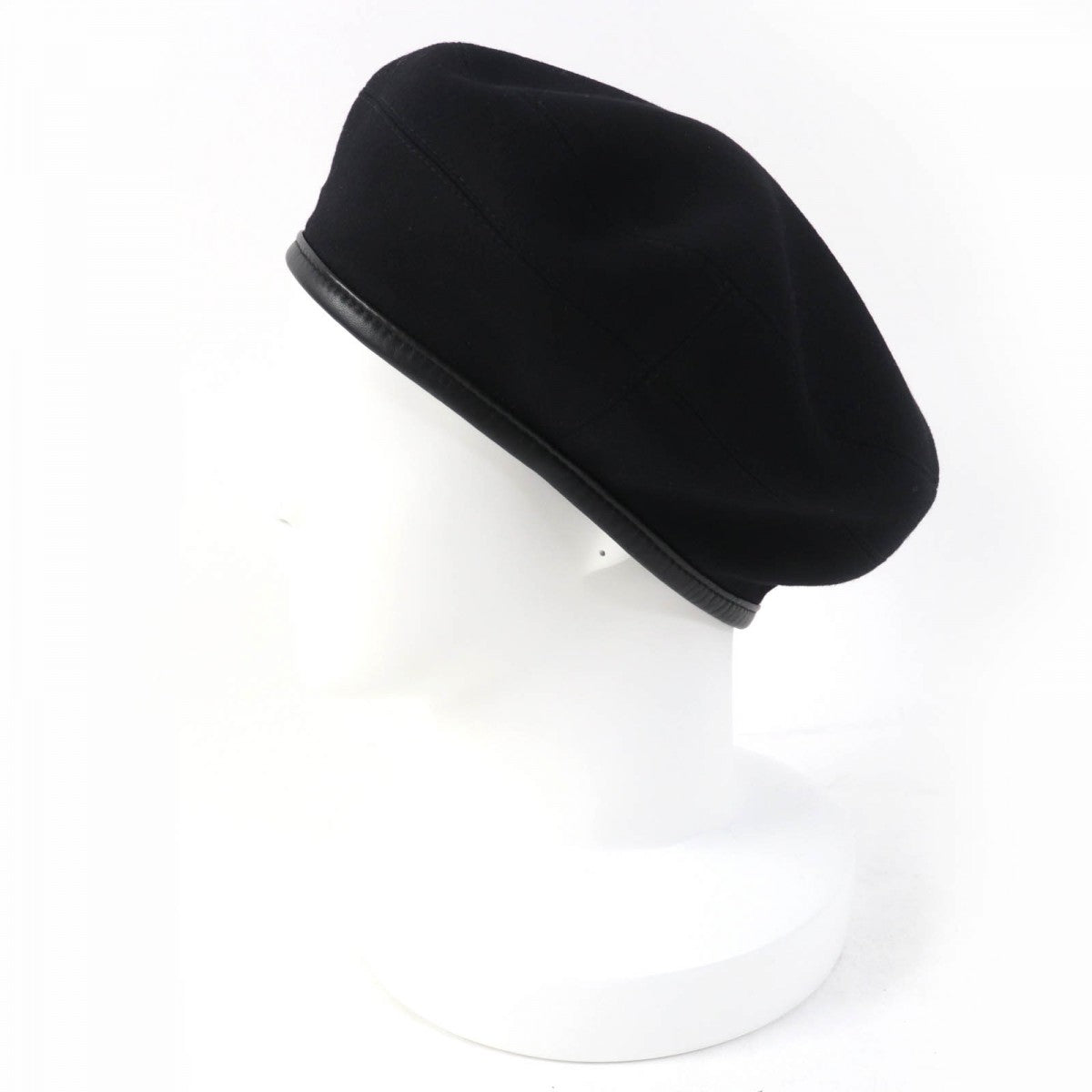 HERMES beret cashmere black 58