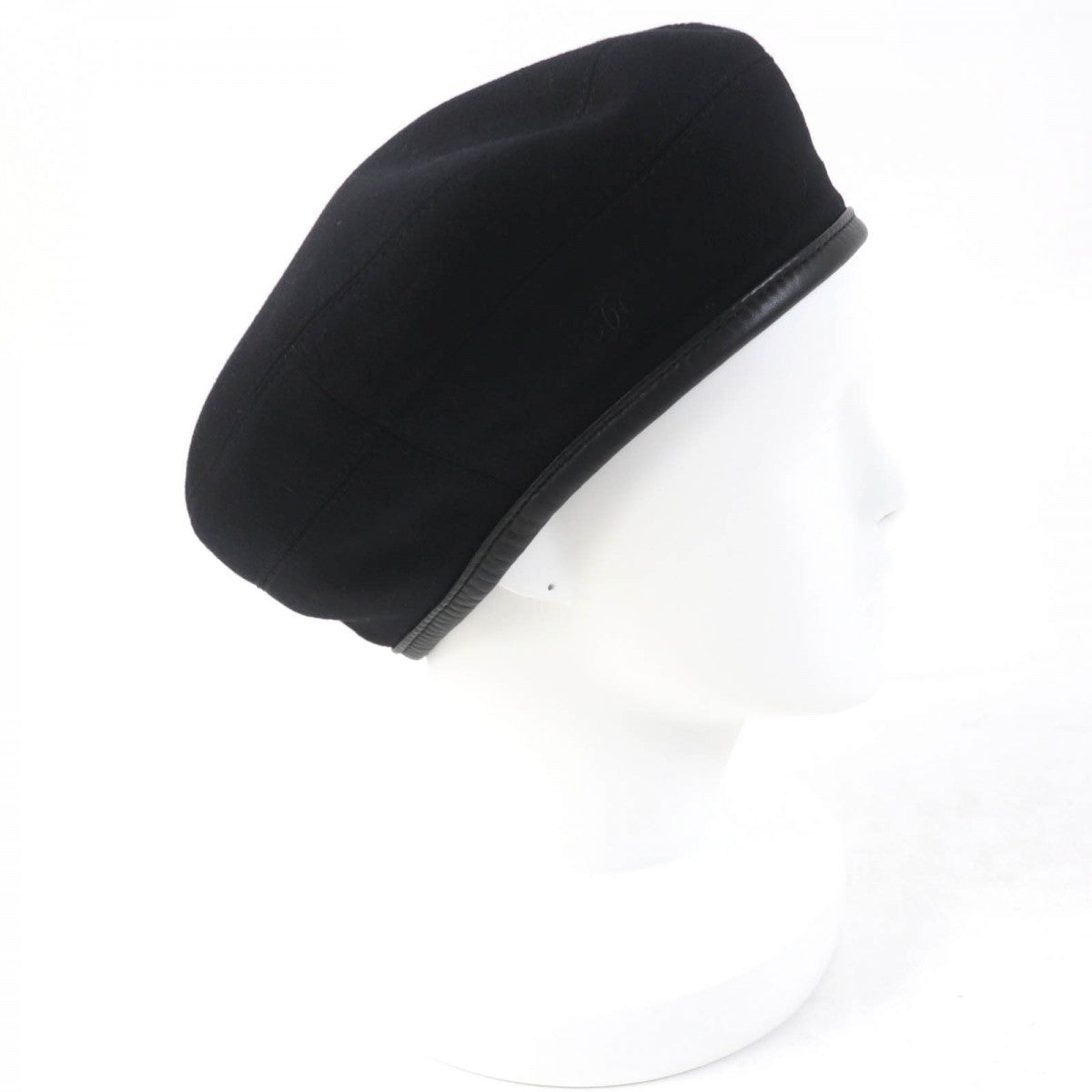 HERMES beret cashmere black 58