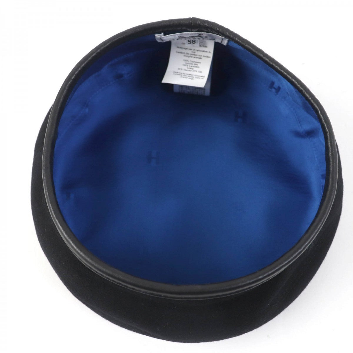 HERMES beret cashmere black 58