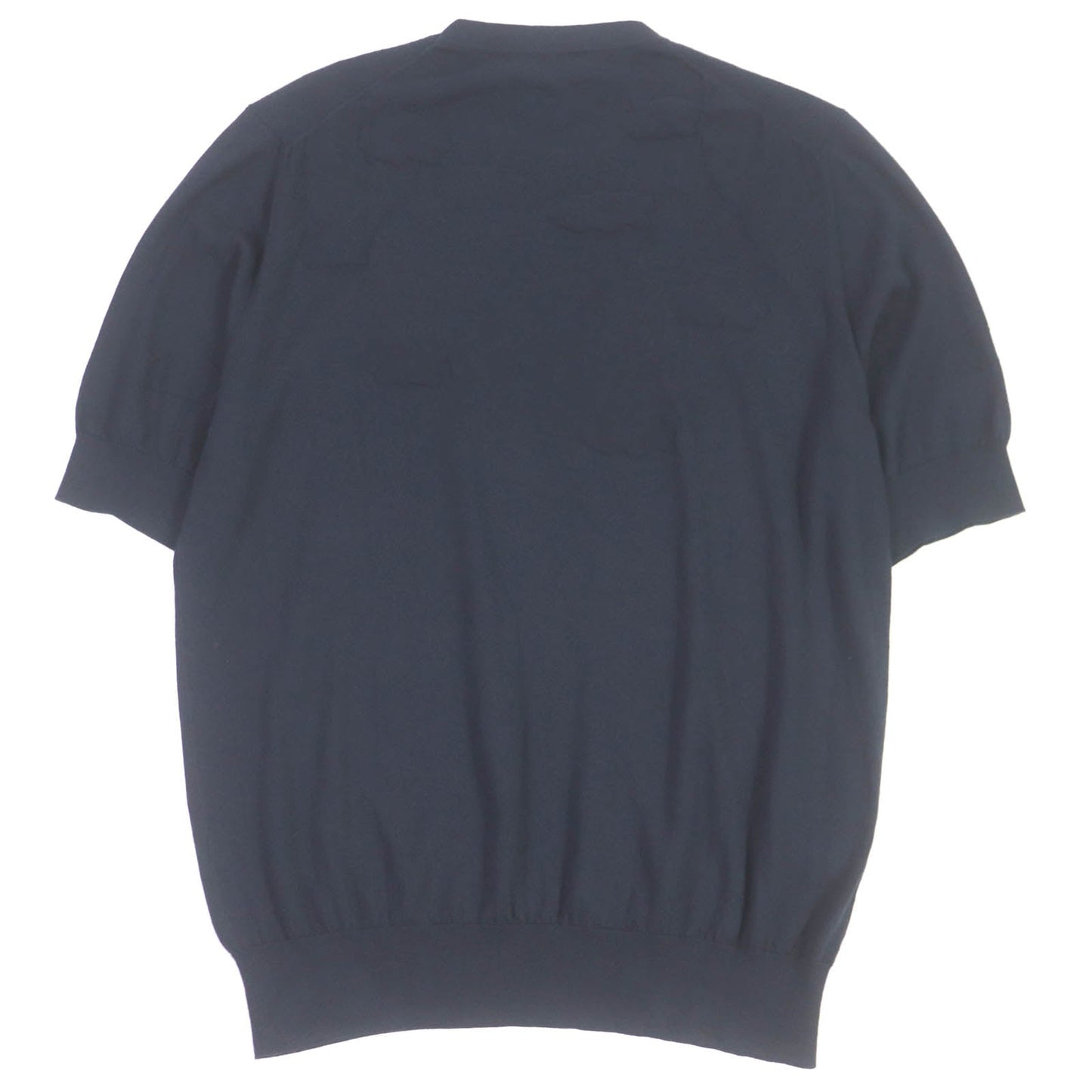 HERMES Short sleeve knit cotton Navy L