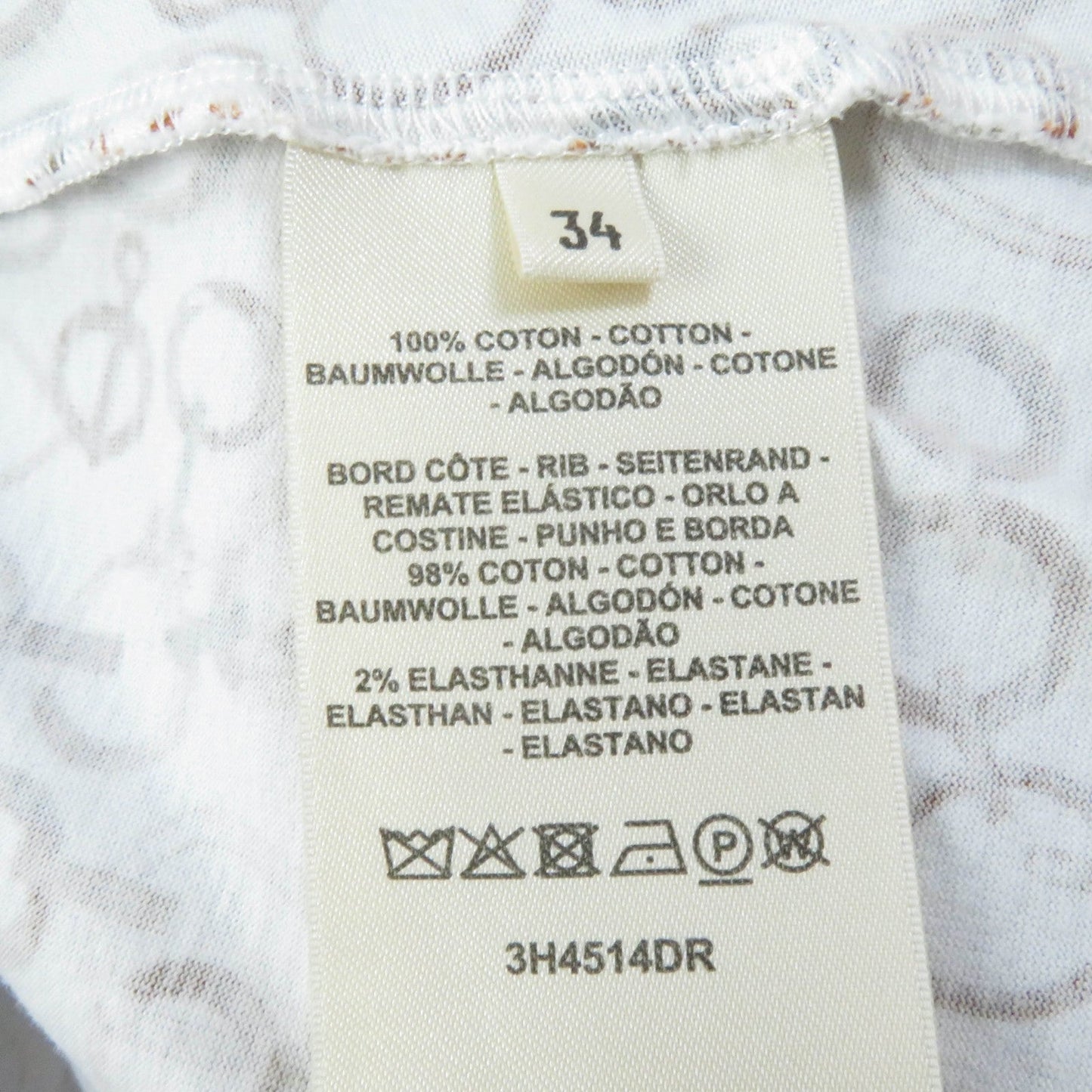 HERMES one piece 3H4514DR cotton Brown type DR Do RE BOUCLES 34