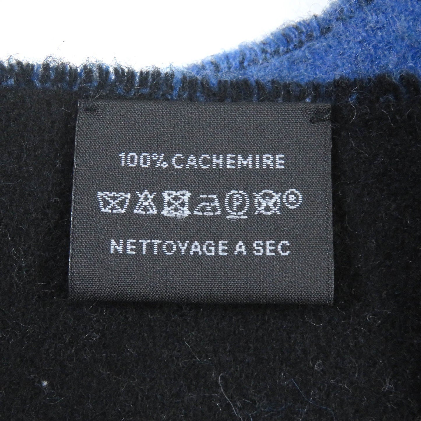 HERMES Scarf Main: 100% cashmere blue-black mens Used