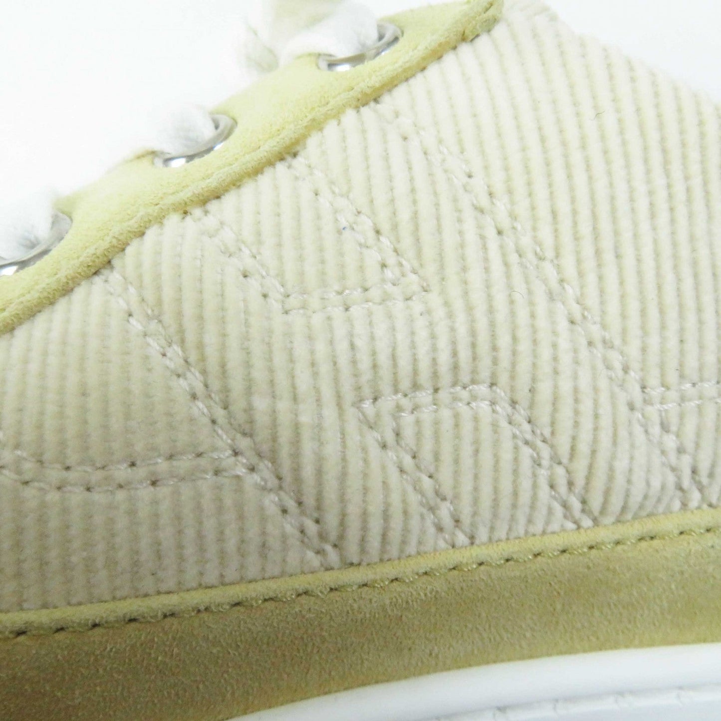 HERMES sneakers 222189Z Suede leather Beige white DEEP 38.5