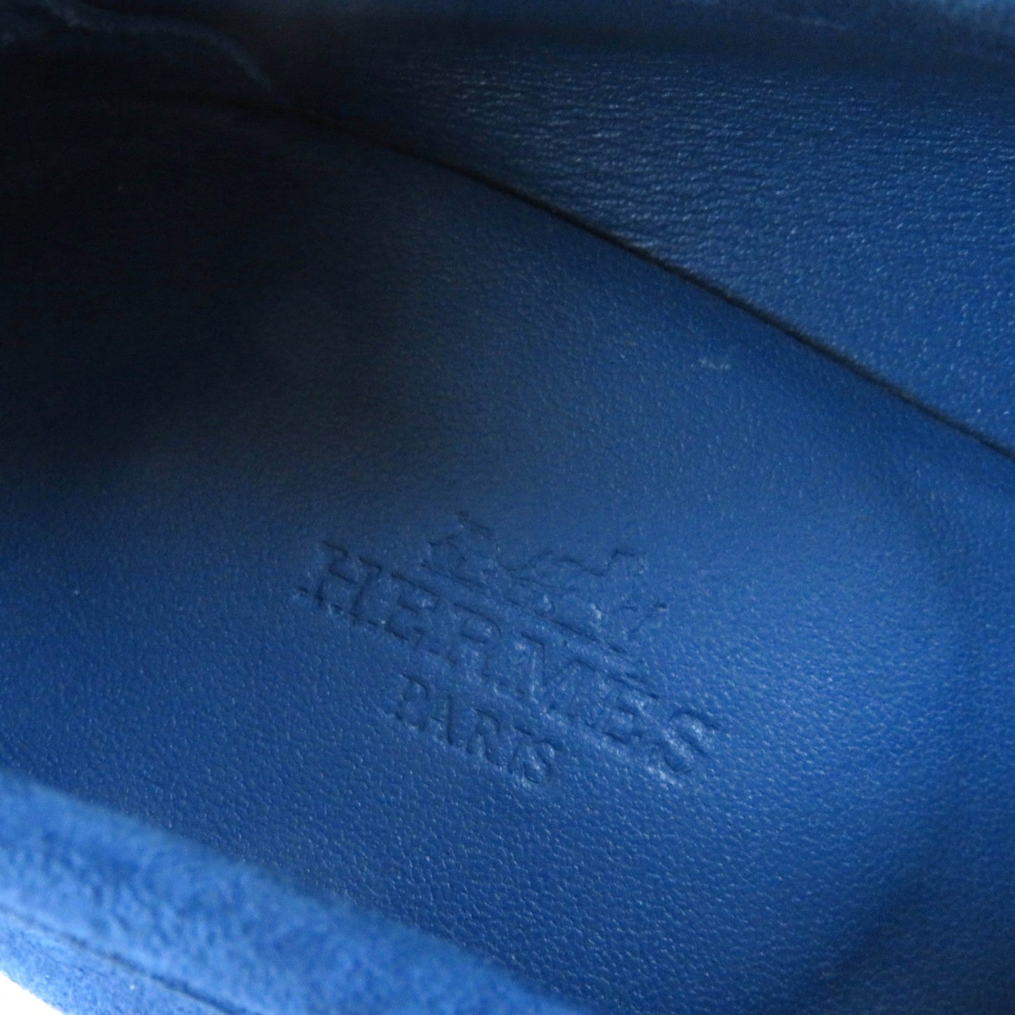 HERMES loafers 221065Z Suede leather blue Constance 36.5