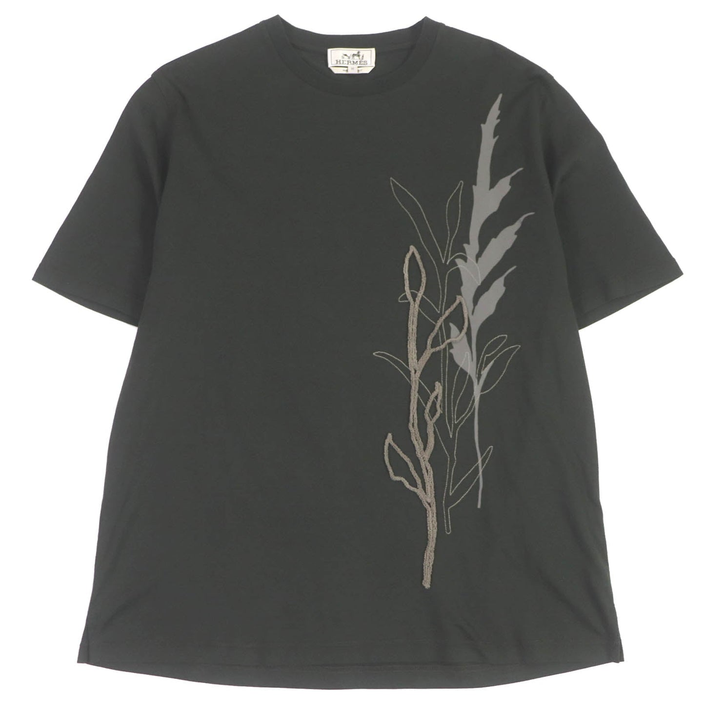 HERMES Short sleeve T-shirt cotton Dark green M