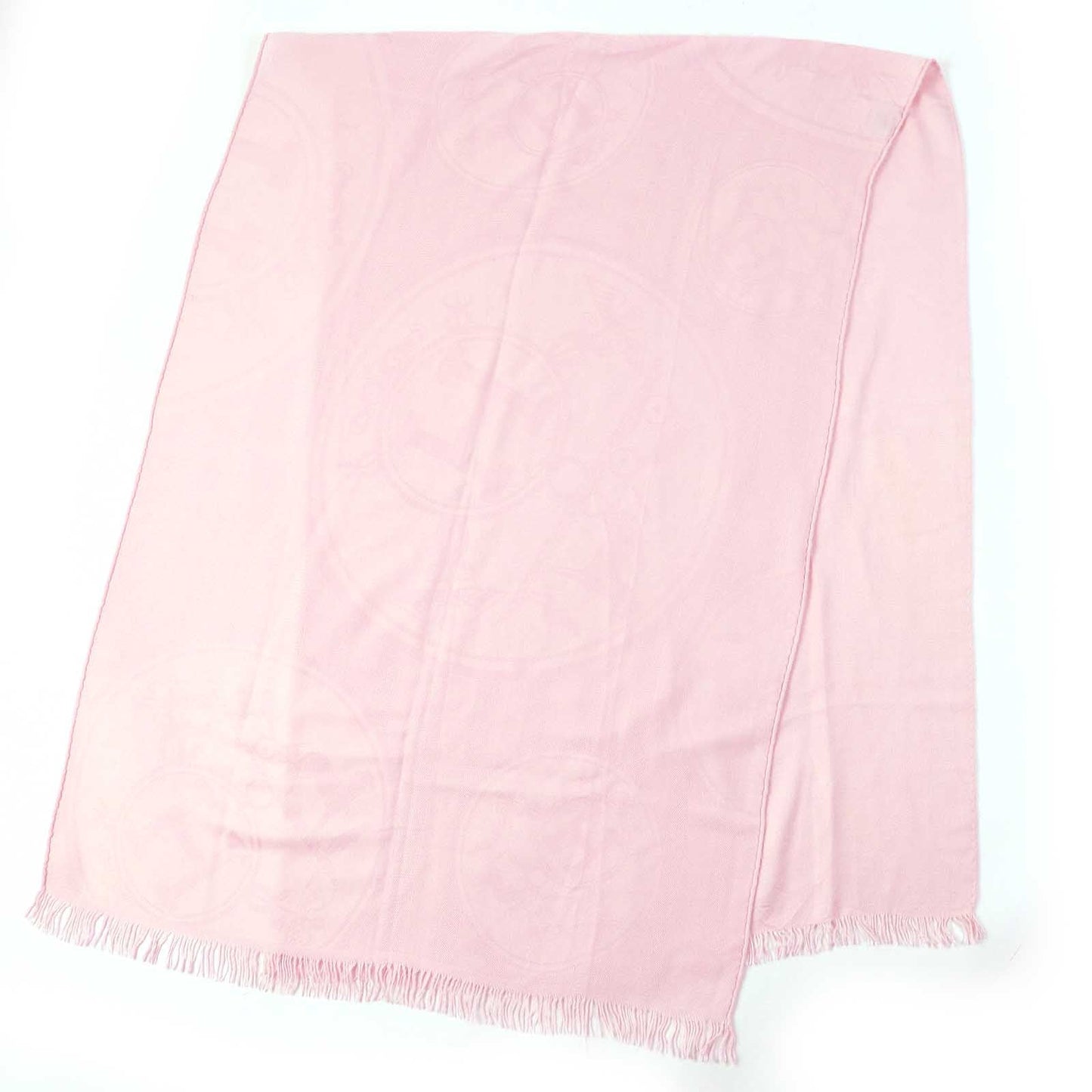 HERMES Stall H262494S Main: 85% cashmere, Main: 15% silk pink Women Used