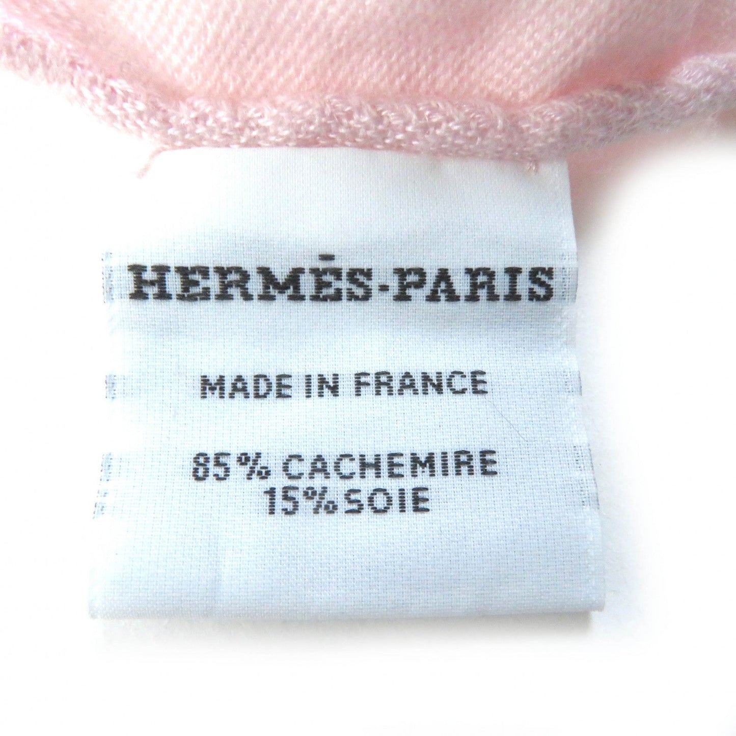 HERMES Stall H262494S Main: 85% cashmere, Main: 15% silk pink Women Used
