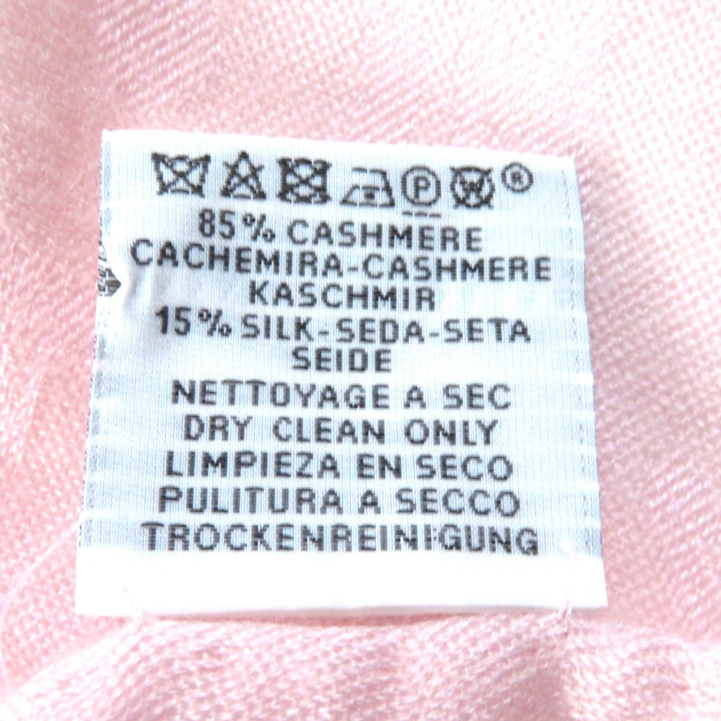 HERMES Stall H262494S Main: 85% cashmere, Main: 15% silk pink Women Used