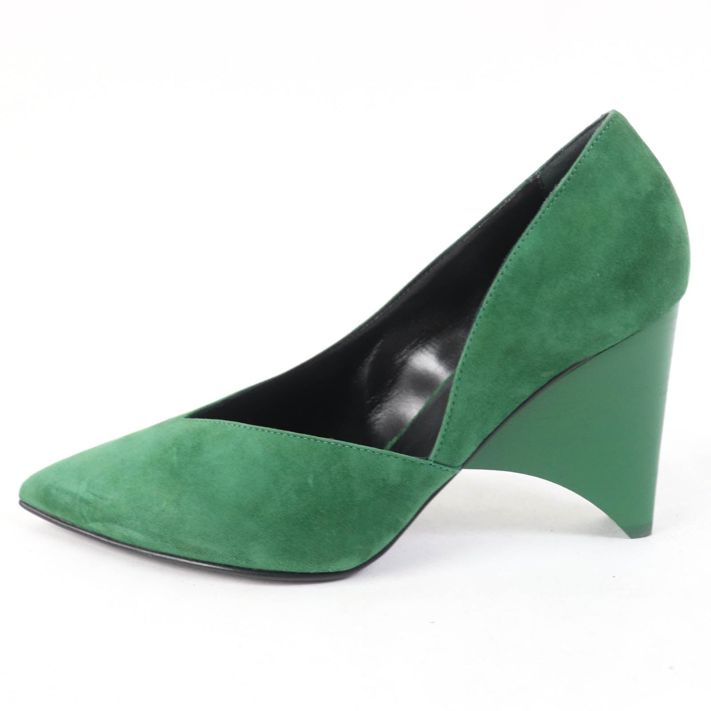 HERMES pumps 222283Z Suede leather green 37