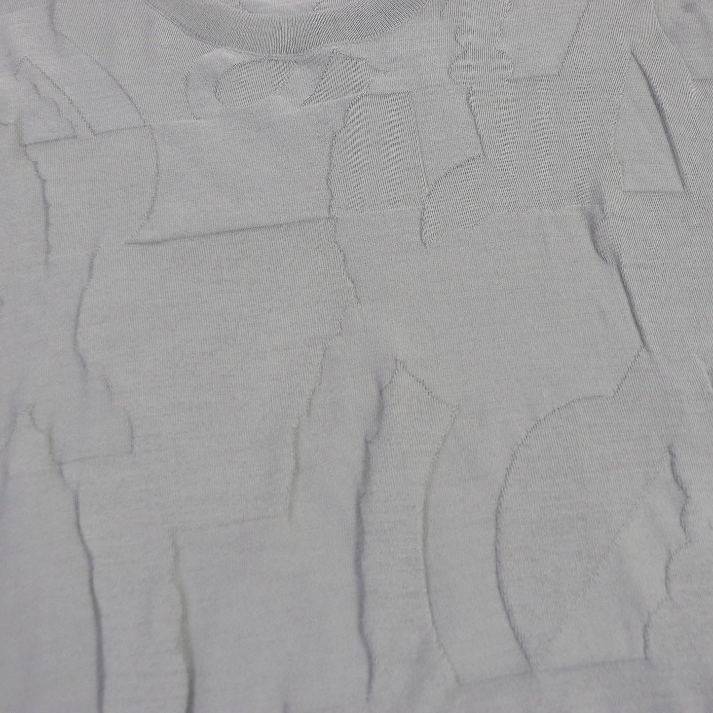 HERMES Short sleeve knit wool gray XL