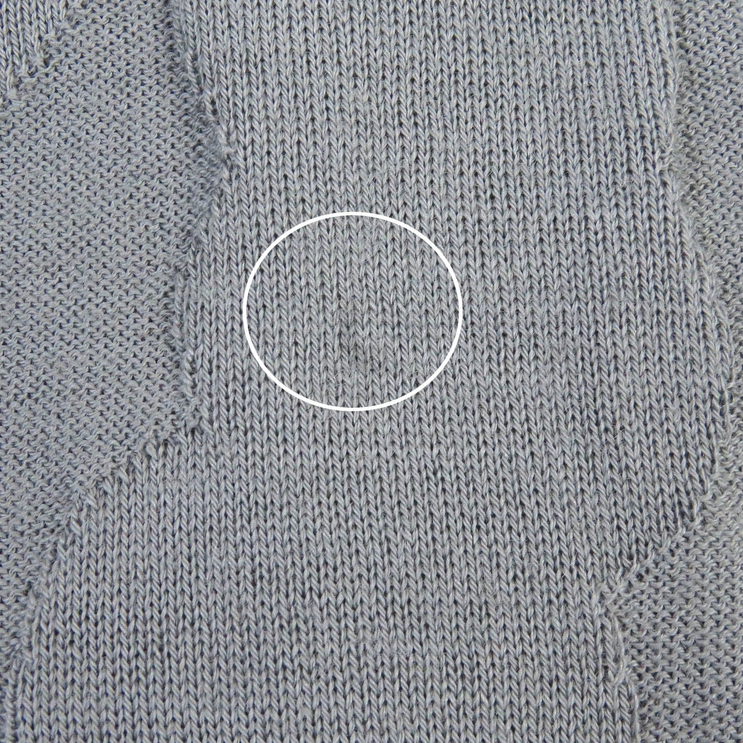 HERMES Short sleeve knit wool gray XL