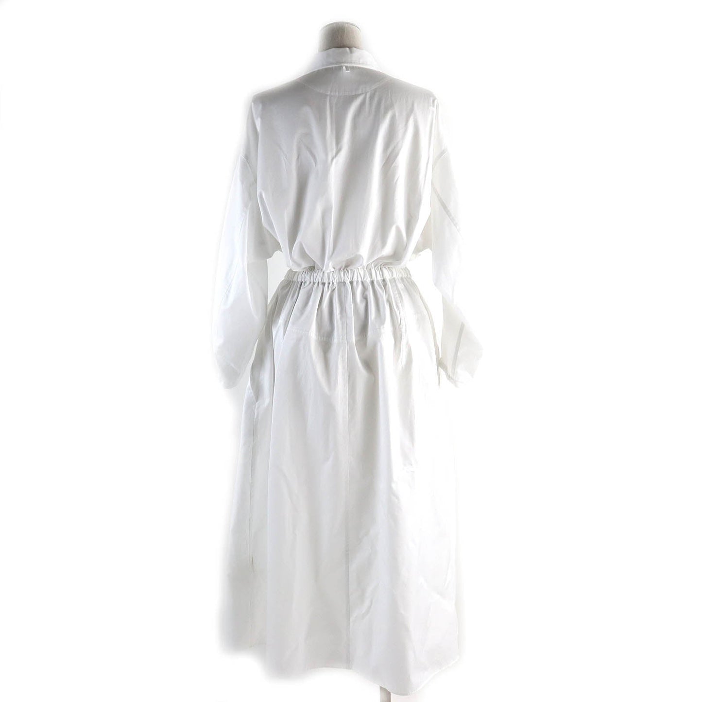 HERMES one piece 4E0546DV cotton white shirt dress 42