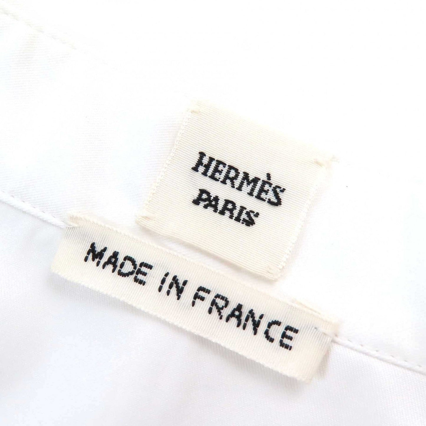 HERMES one piece 4E0546DV cotton white shirt dress 42