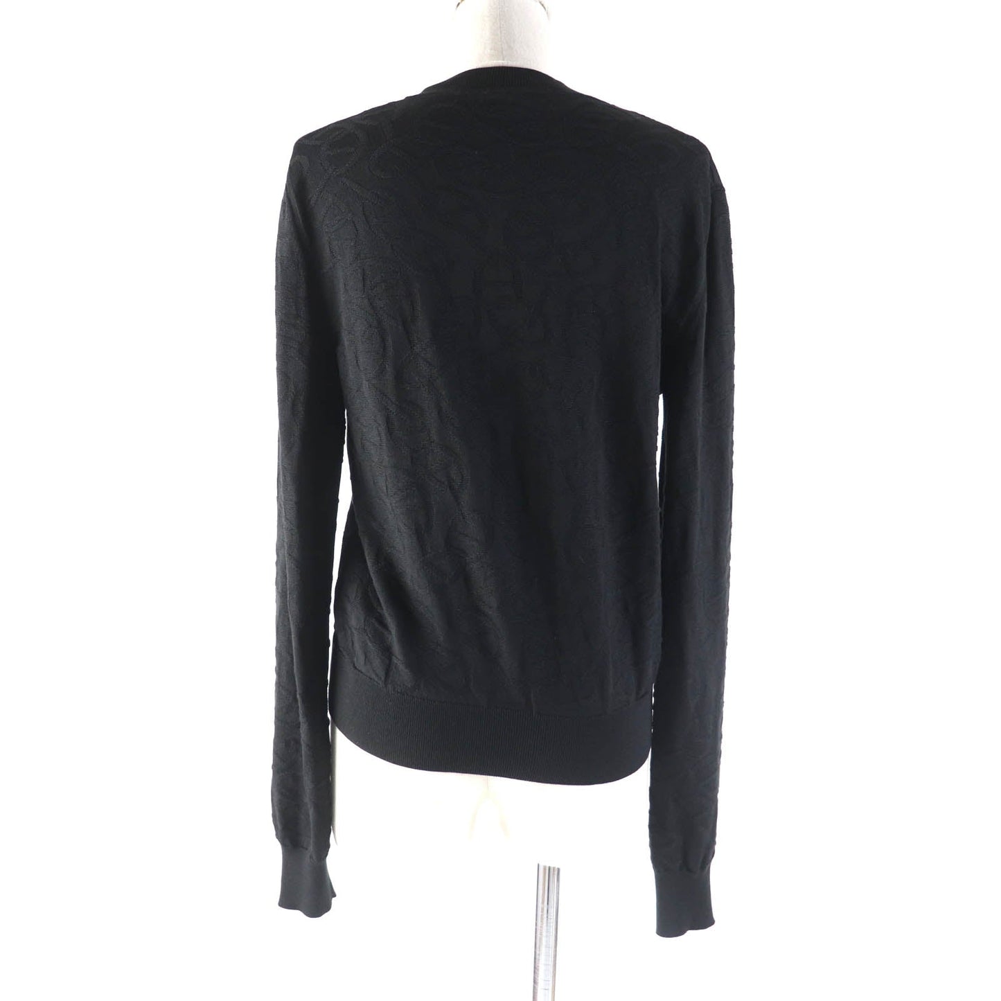 HERMES cardigan 4E2730DC silk black NAOUSS 38