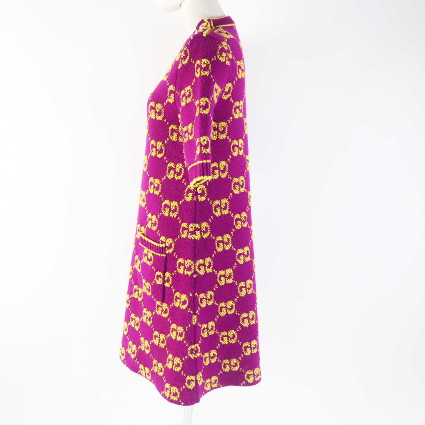 GUCCI one piece 718630 wool Purple yellow XS