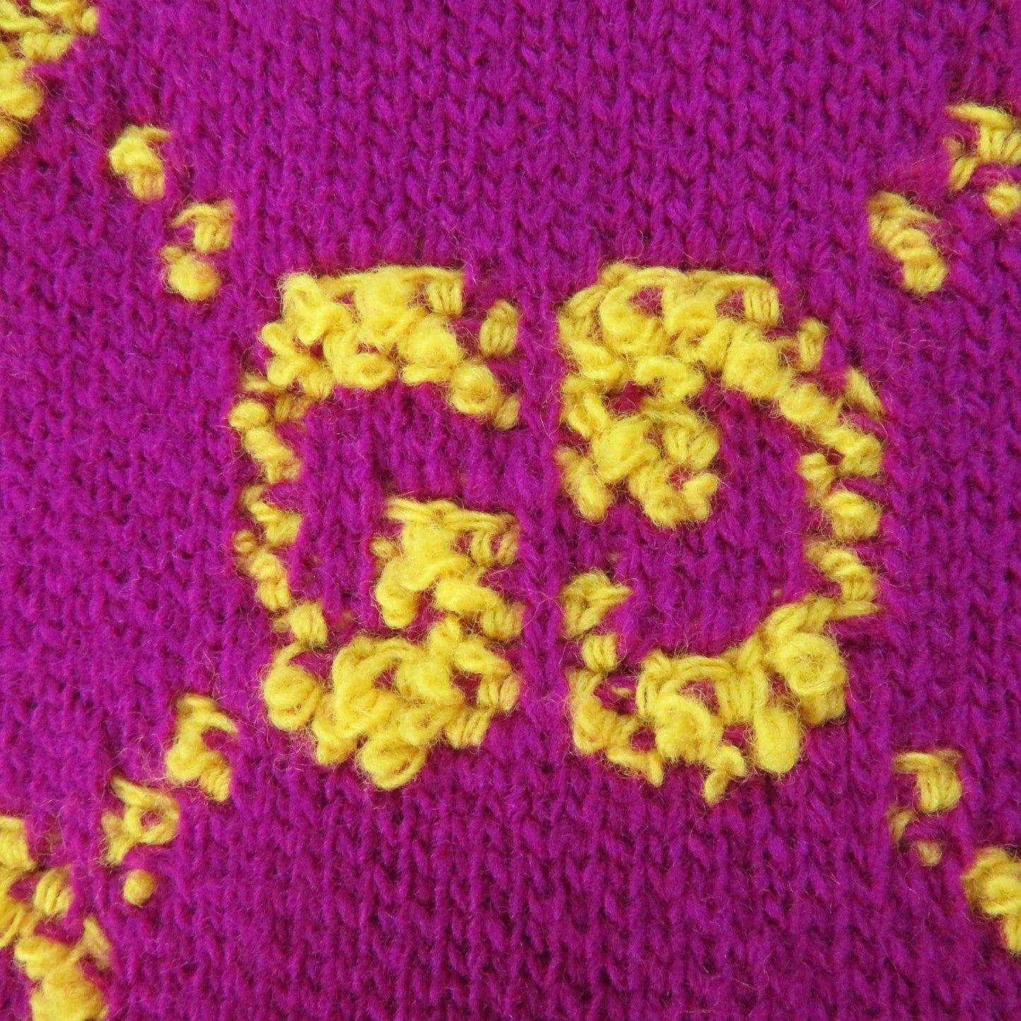 GUCCI one piece 718630 wool Purple yellow XS