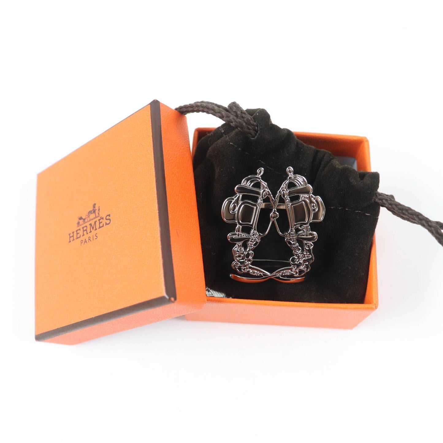 HERMES Scarf ring H603583S 00 Silver Silver Brides de Gala