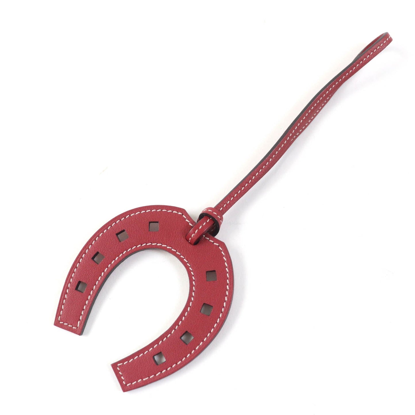 HERMES Bag charm Vaux Swift Rouge grena Paddock Fert Ashval