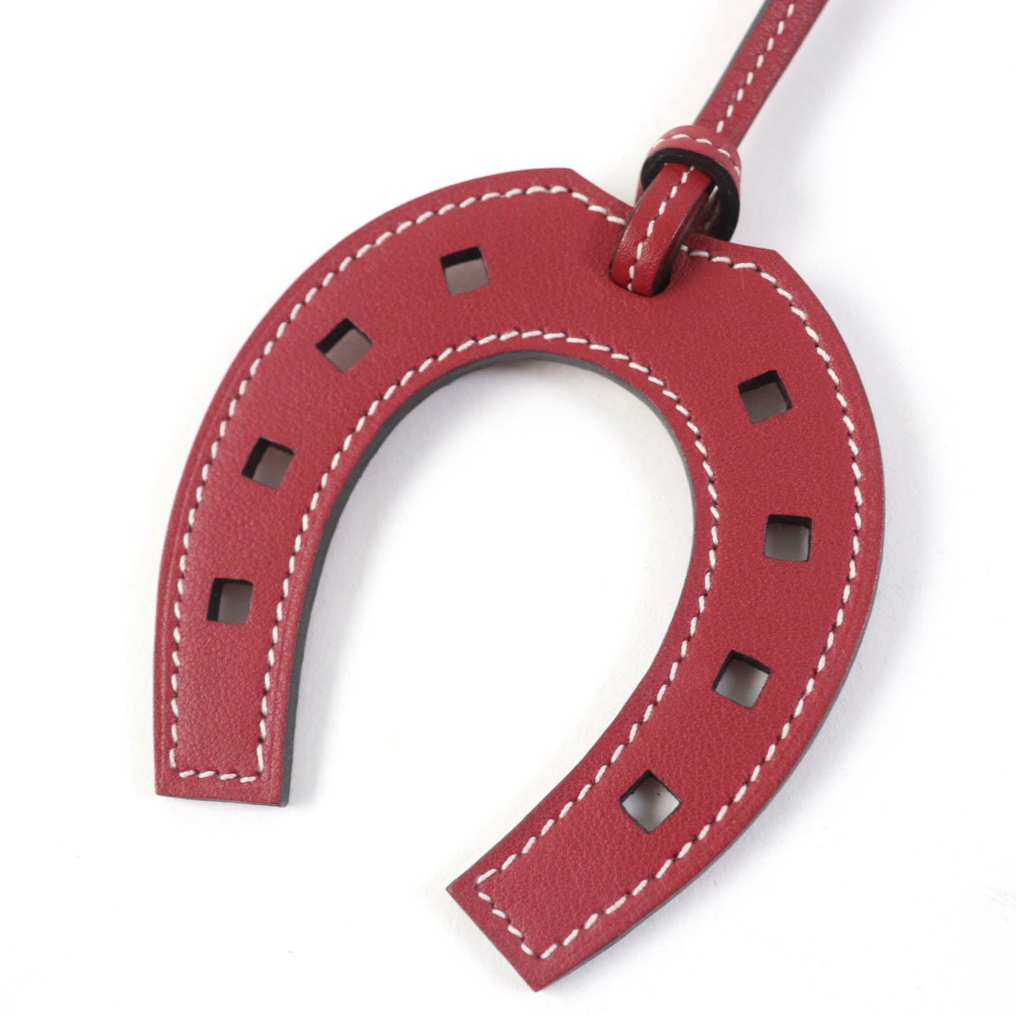 HERMES Bag charm Vaux Swift Rouge grena Paddock Fert Ashval
