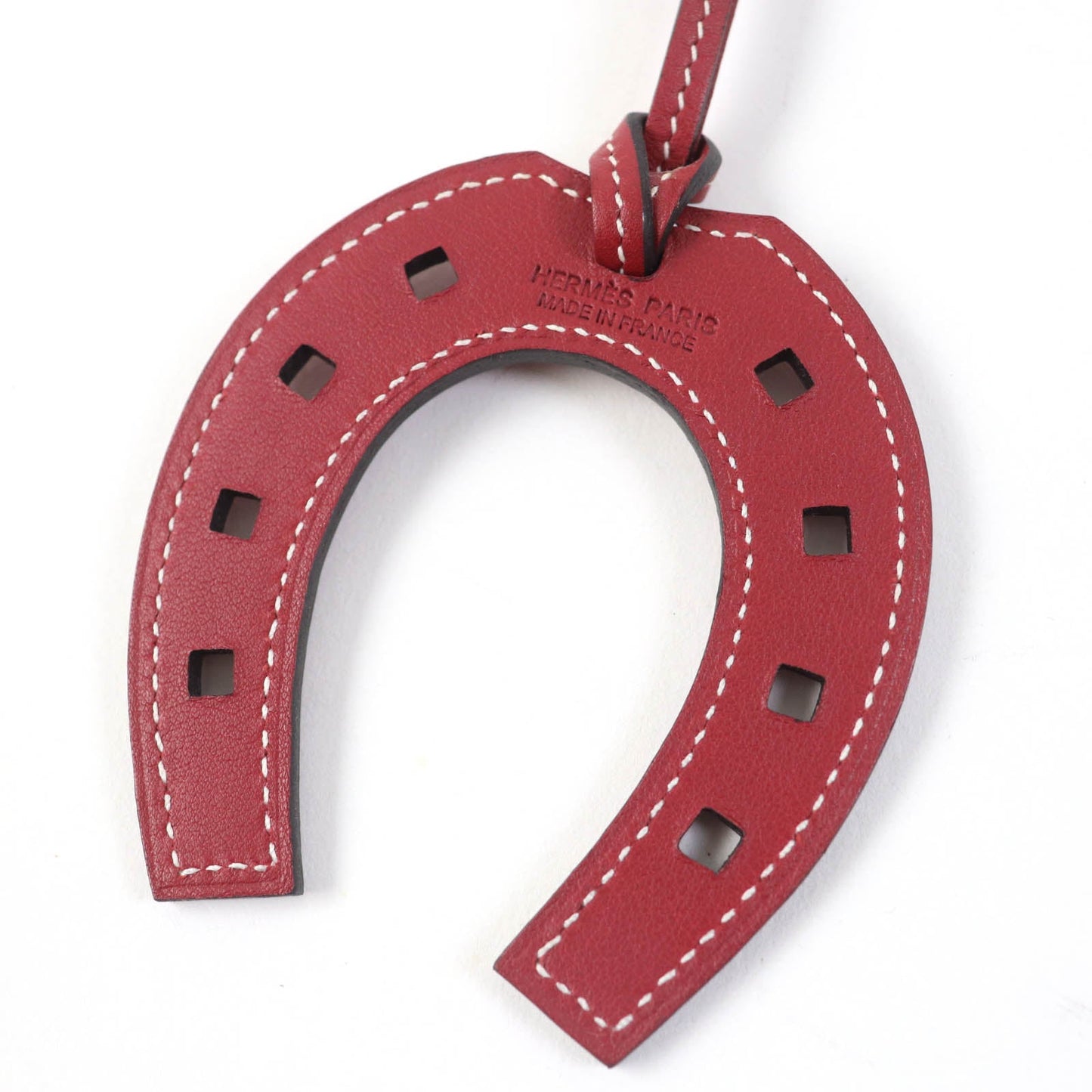 HERMES Bag charm Vaux Swift Rouge grena Paddock Fert Ashval