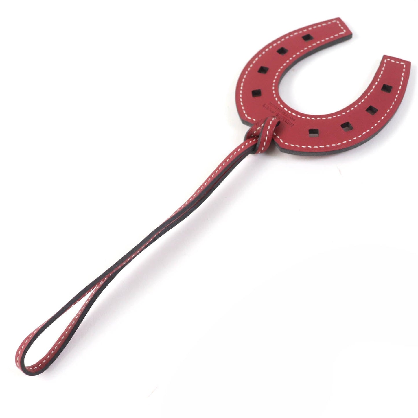 HERMES Bag charm Vaux Swift Rouge grena Paddock Fert Ashval