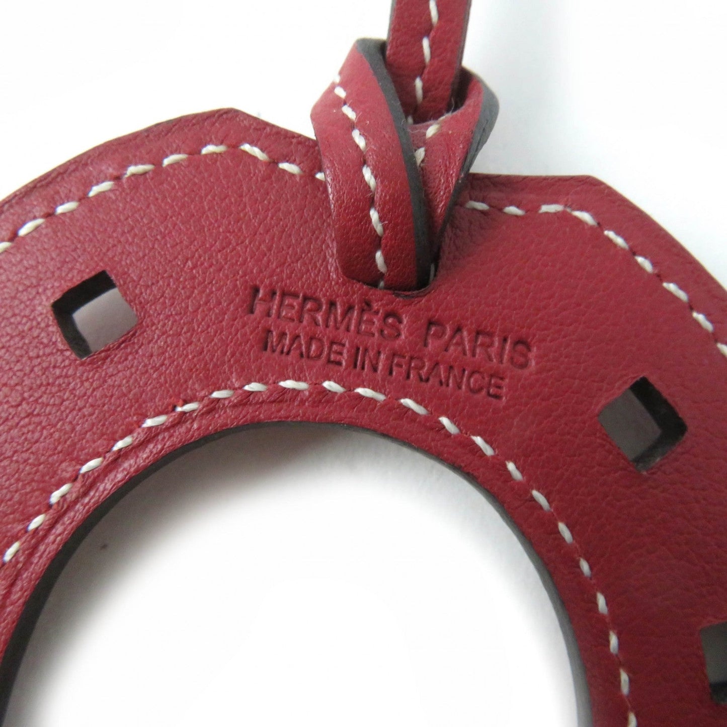 HERMES Bag charm Vaux Swift Rouge grena Paddock Fert Ashval