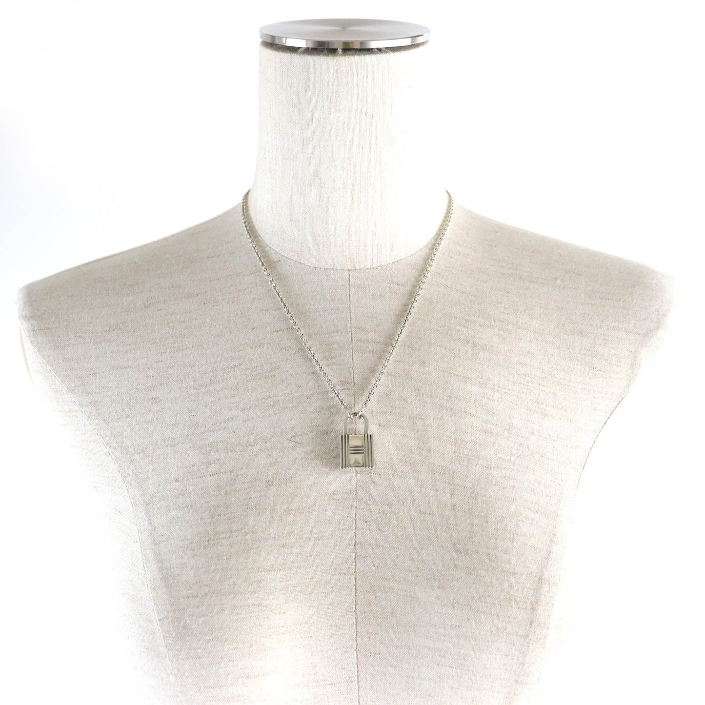 HERMES Necklace AG925 Silver Kelly Cadena Necklace