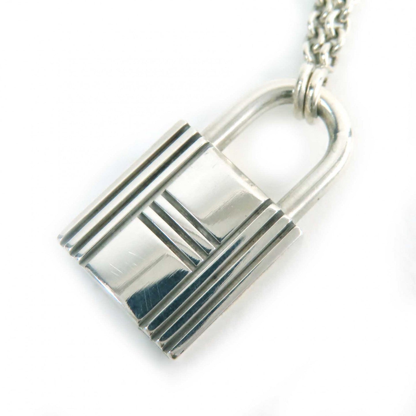 HERMES Necklace AG925 Silver Kelly Cadena Necklace