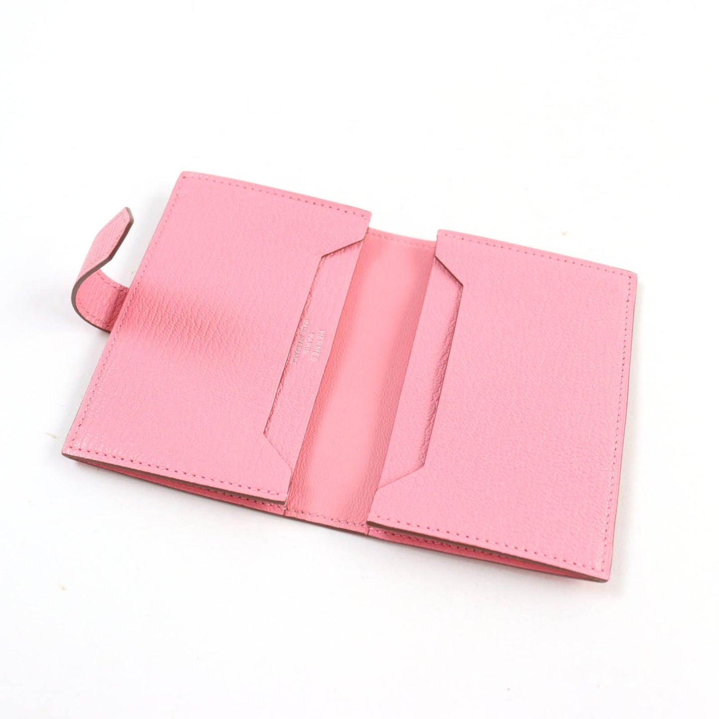 HERMES name card holder Shave Rose azare Bearn Mini