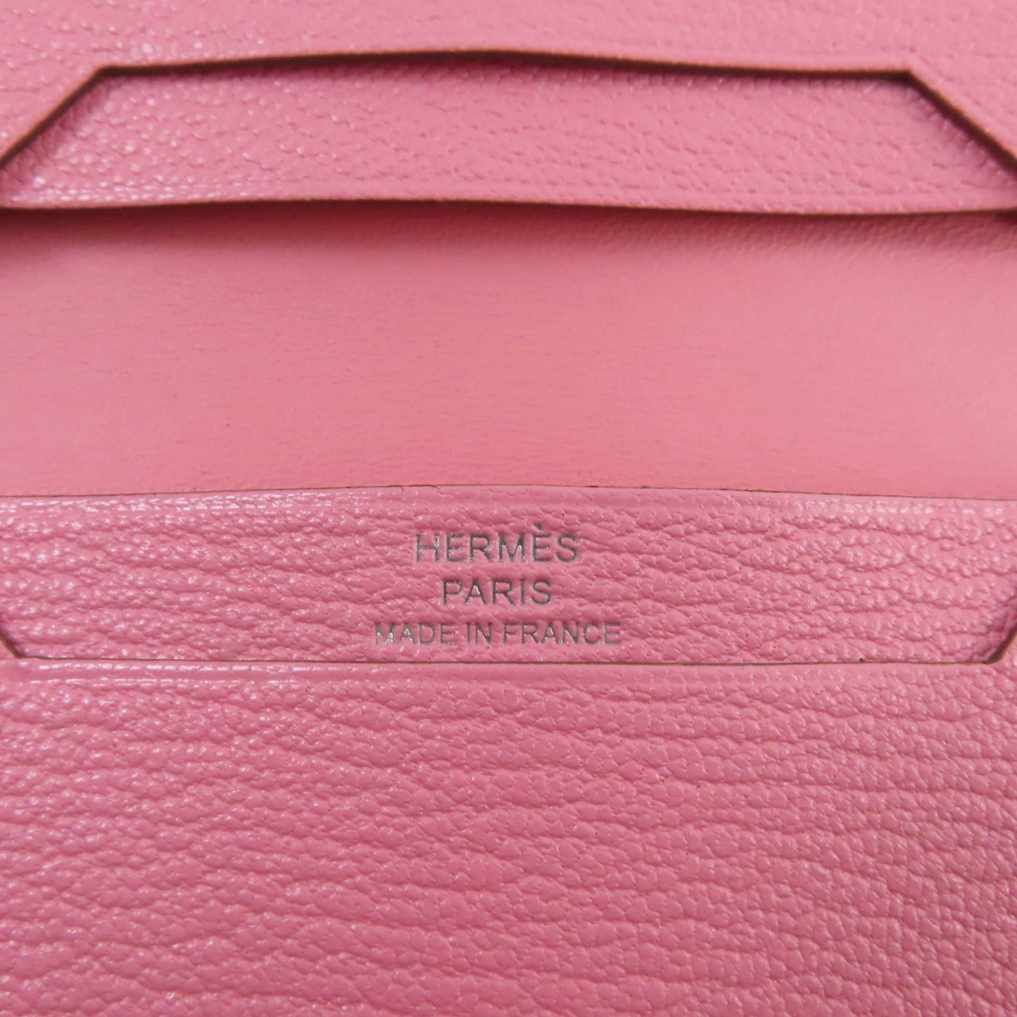 HERMES name card holder Shave Rose azare Bearn Mini