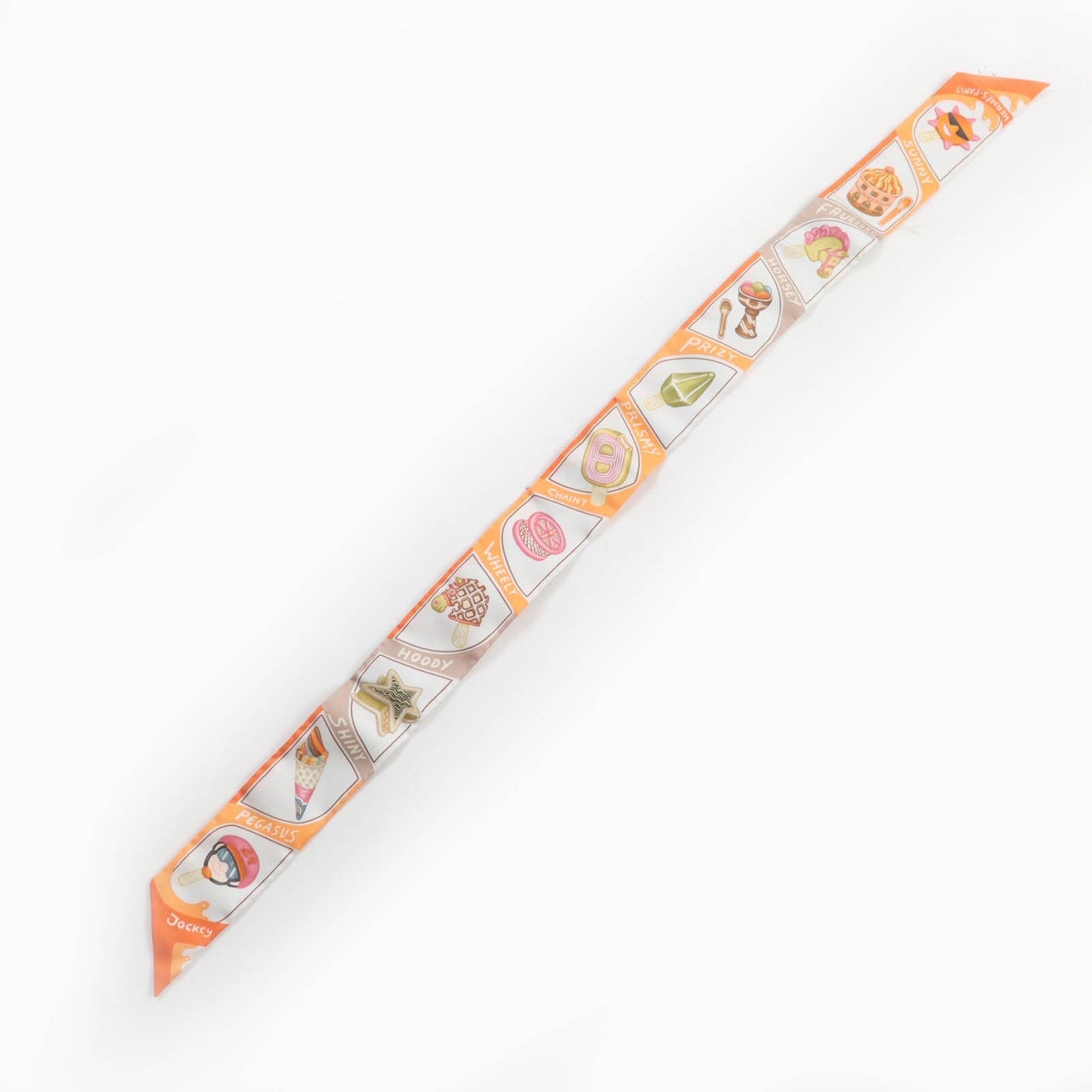HERMES scarf silk Multi FUNNY ICE CREAM