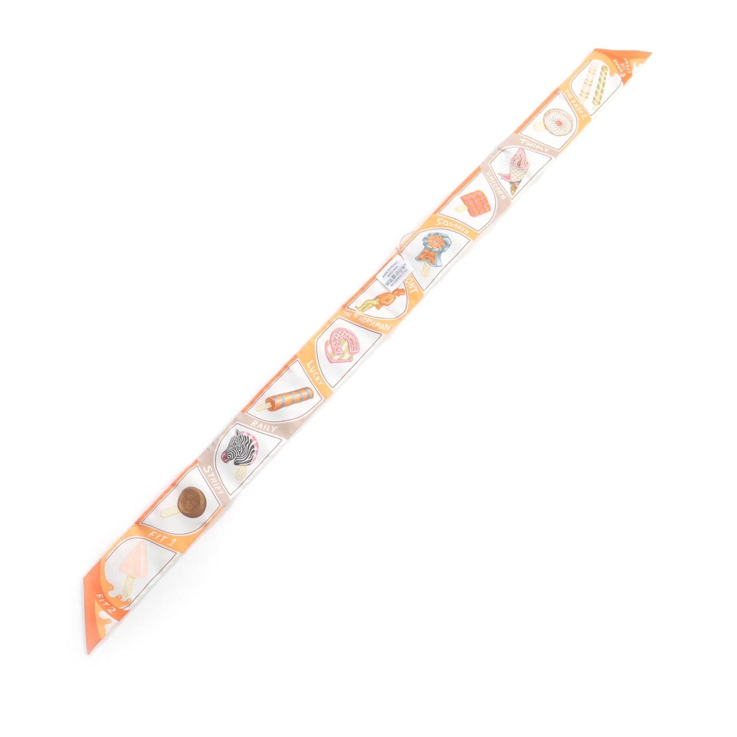HERMES scarf silk Multi FUNNY ICE CREAM