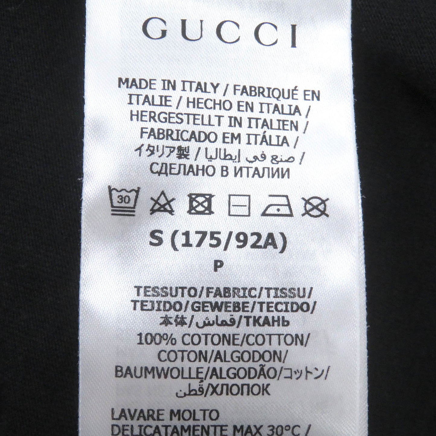 GUCCI Short sleeve T-shirt 616036 cotton black S