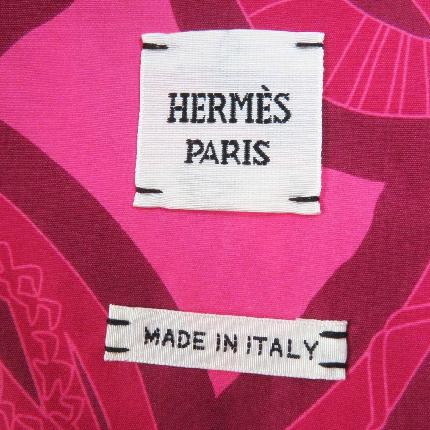 HERMES Best 3E0253DW Nylon Pink Bordeaux Fantaisie d'Etriers Stirrup Fantasy 38