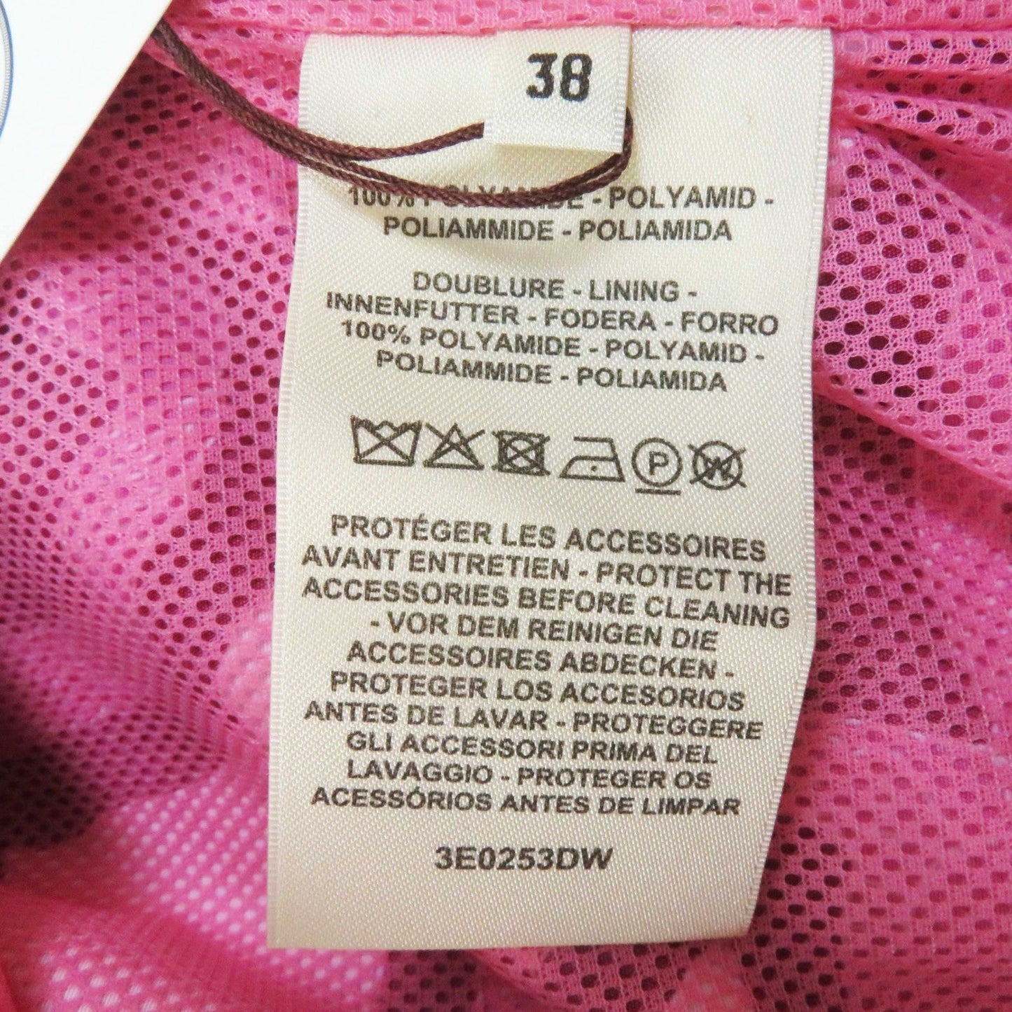 HERMES Best 3E0253DW Nylon Pink Bordeaux Fantaisie d'Etriers Stirrup Fantasy 38