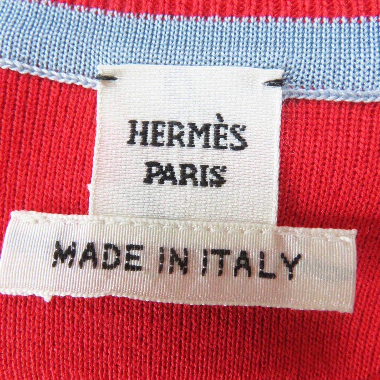 HERMES tops 3E2816D3 silk Red JUNGLE LOVE 36