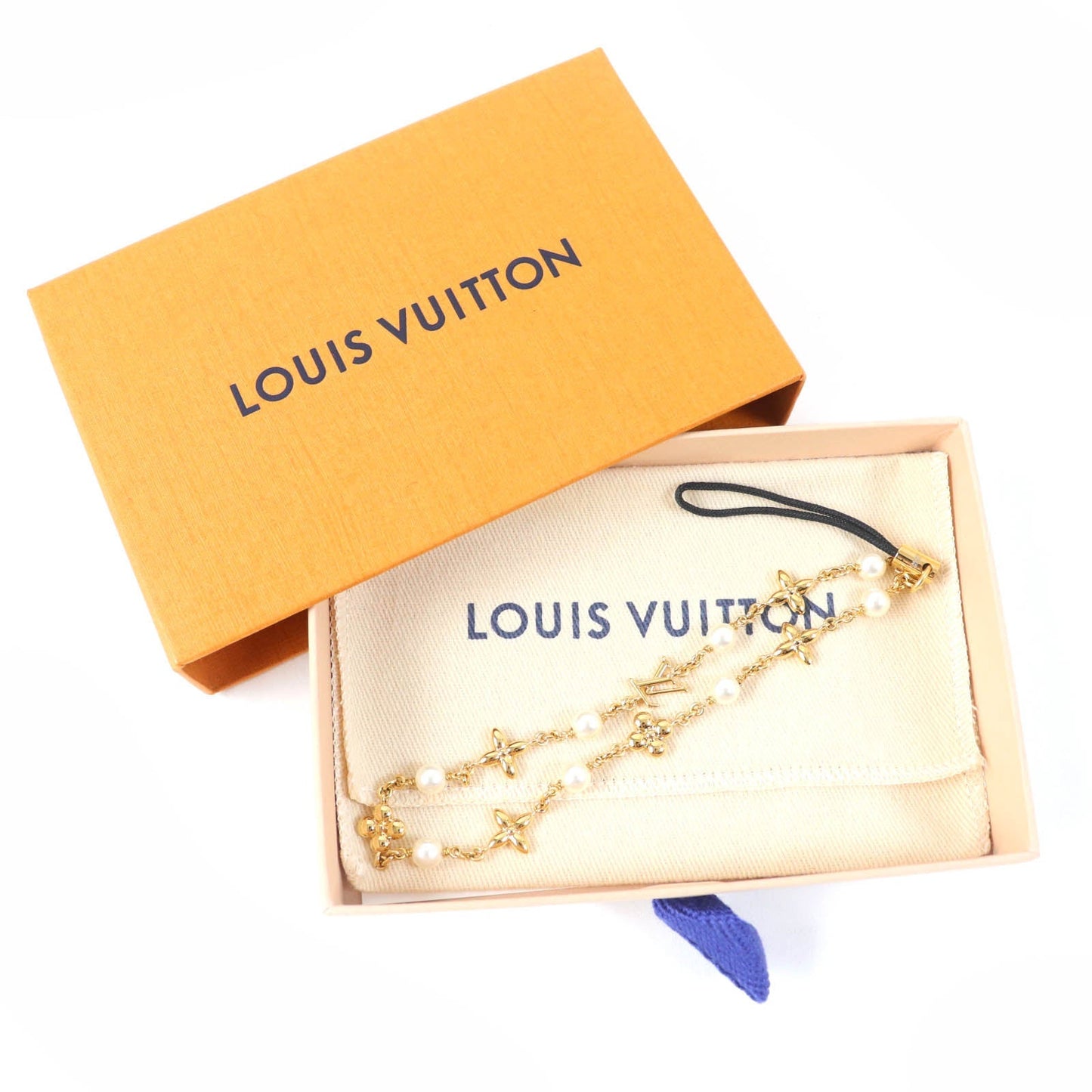 LOUIS VUITTON Bag charm M01801 Gold Plated gold Phone Charm Louisa