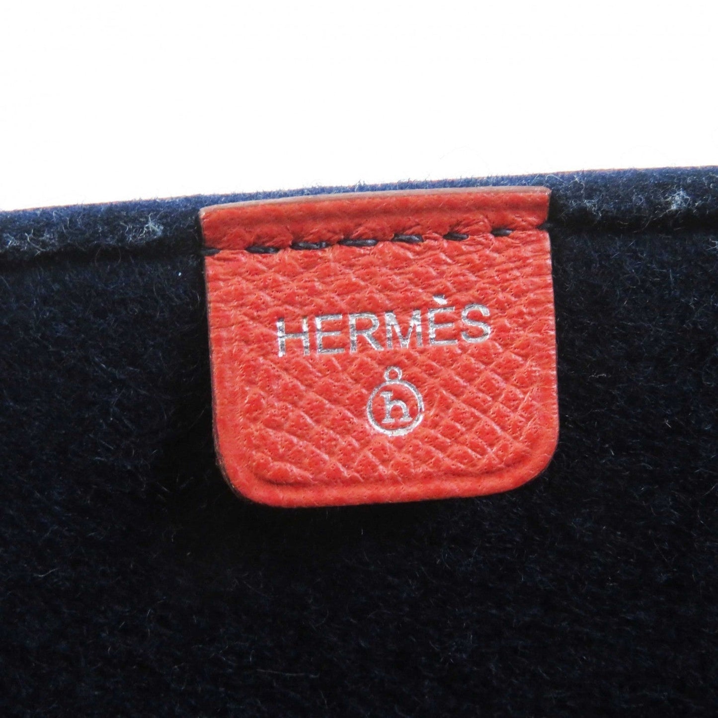 HERMES Tote Bag Main: Epsom, felt Coral Pink Navy Petit h Women Used