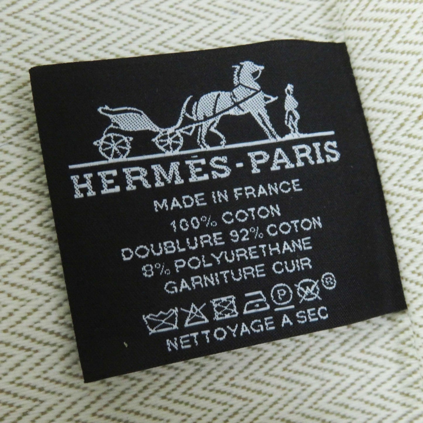 HERMES Cosmetics Pouch cotton Blue type ESCALE TROUSSE TOILE H Escal