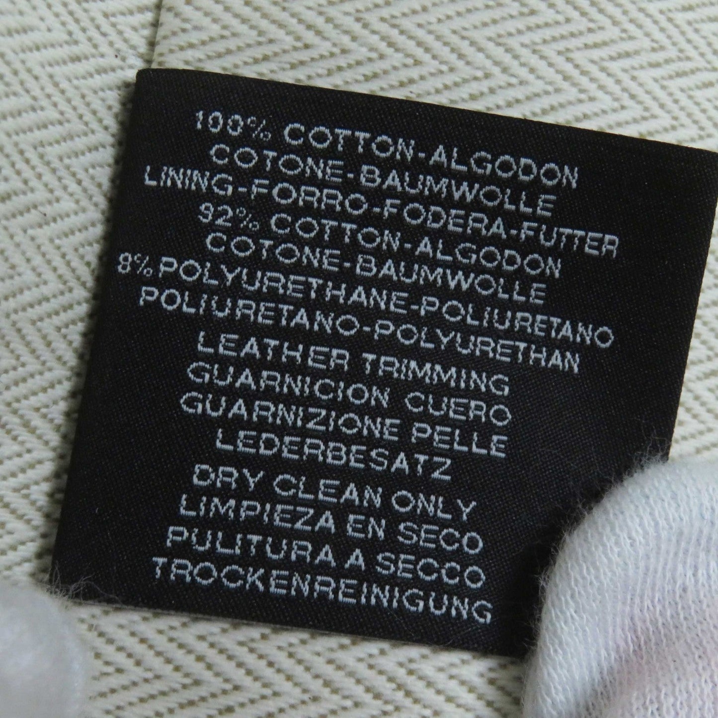 HERMES Cosmetics Pouch cotton Blue type ESCALE TROUSSE TOILE H Escal