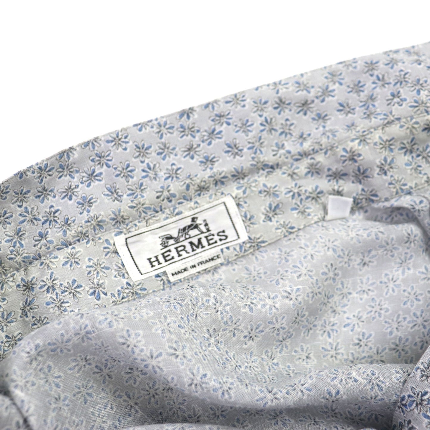 HERMES Long sleeve shirt linen gray 42