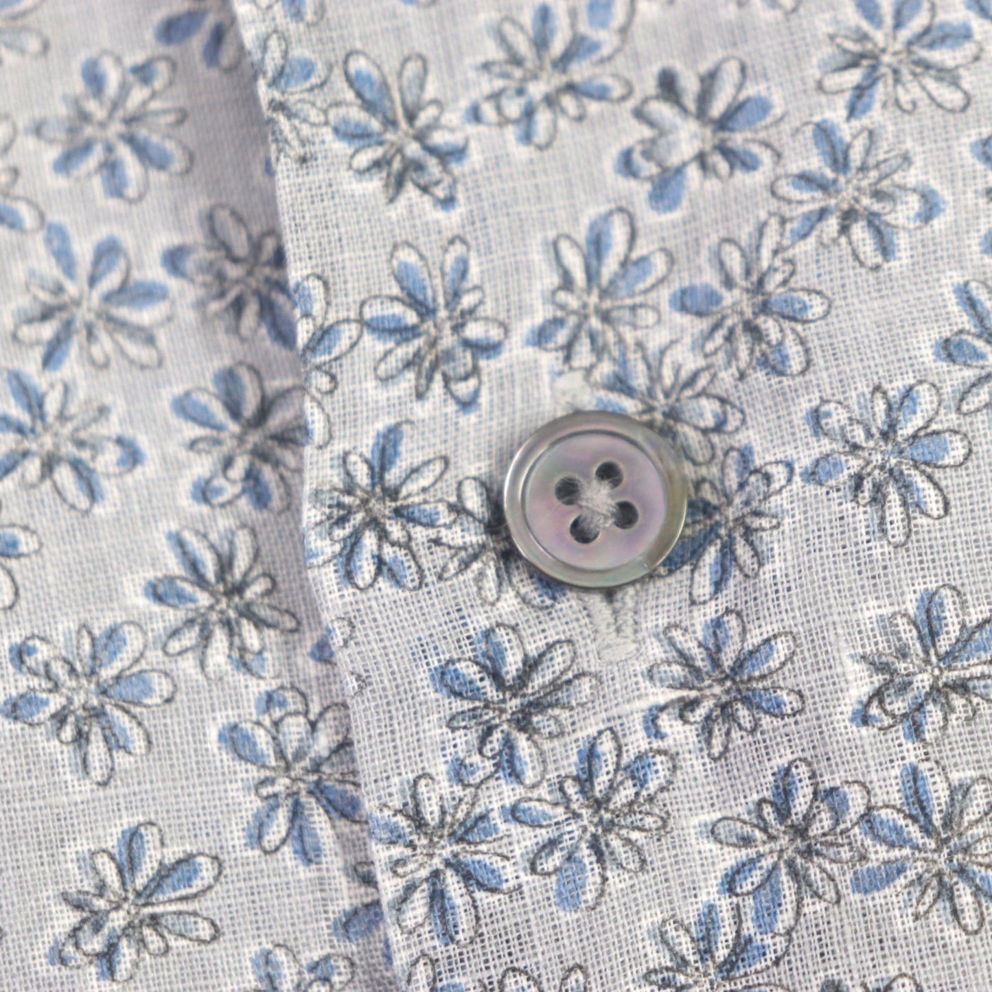 HERMES Long sleeve shirt linen gray 42