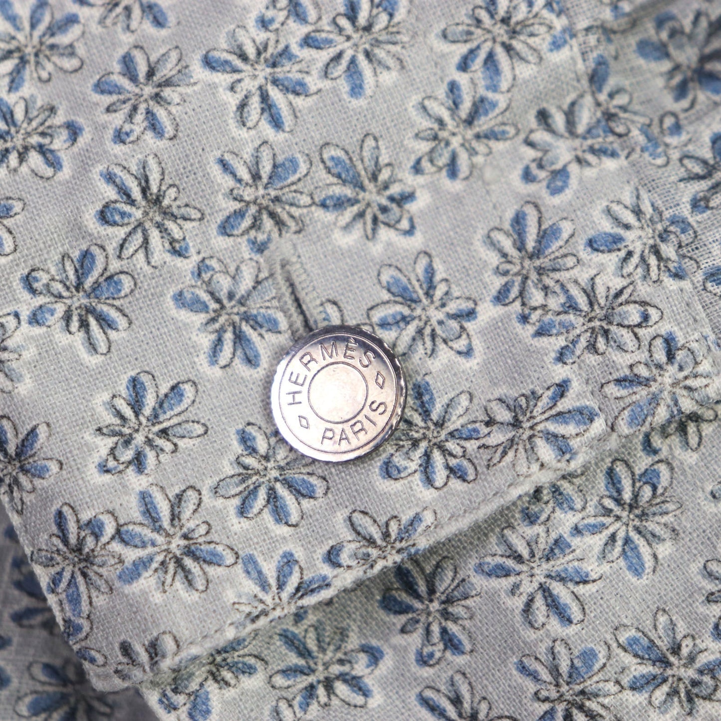 HERMES Long sleeve shirt linen gray 42