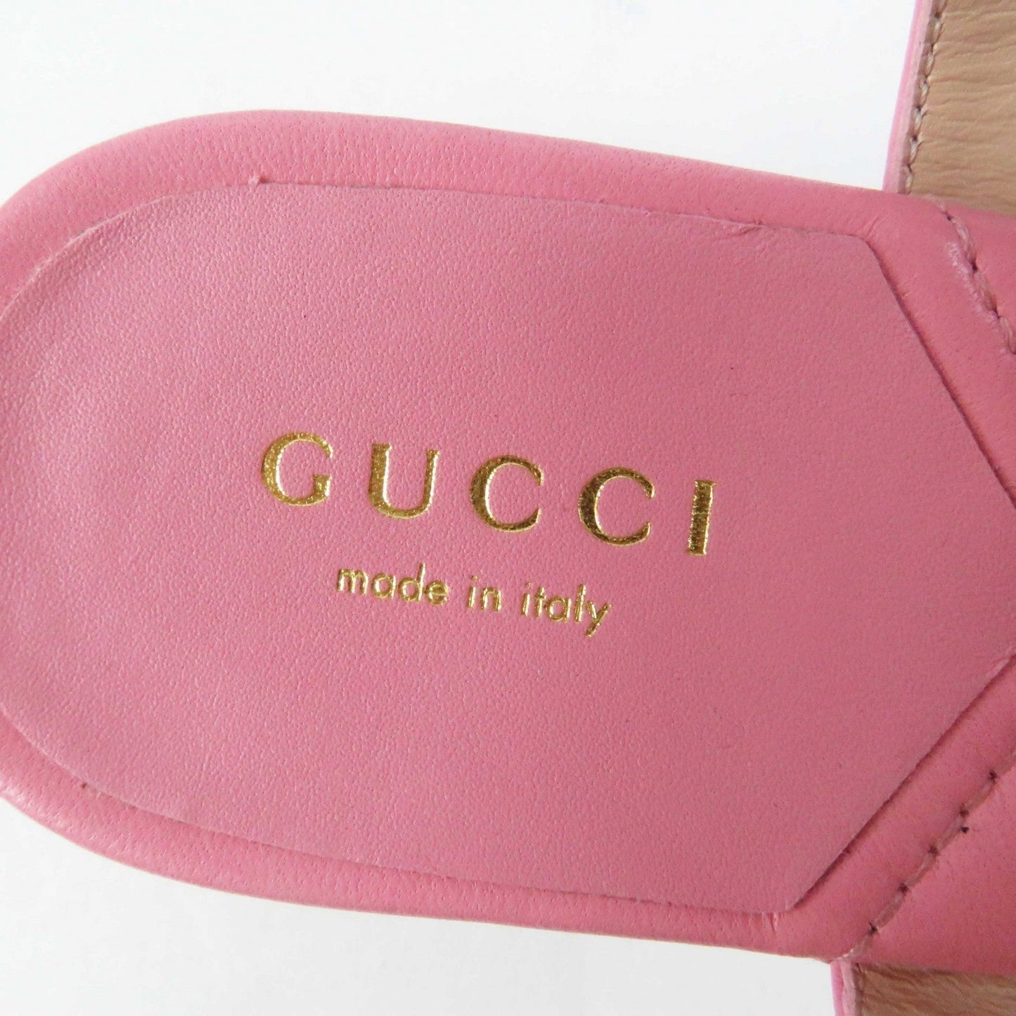 GUCCI Sandals 674840 leather pink 34 1/2