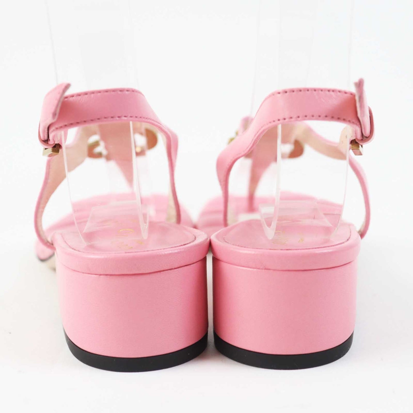 GUCCI Sandals 674840 leather pink 34 1/2
