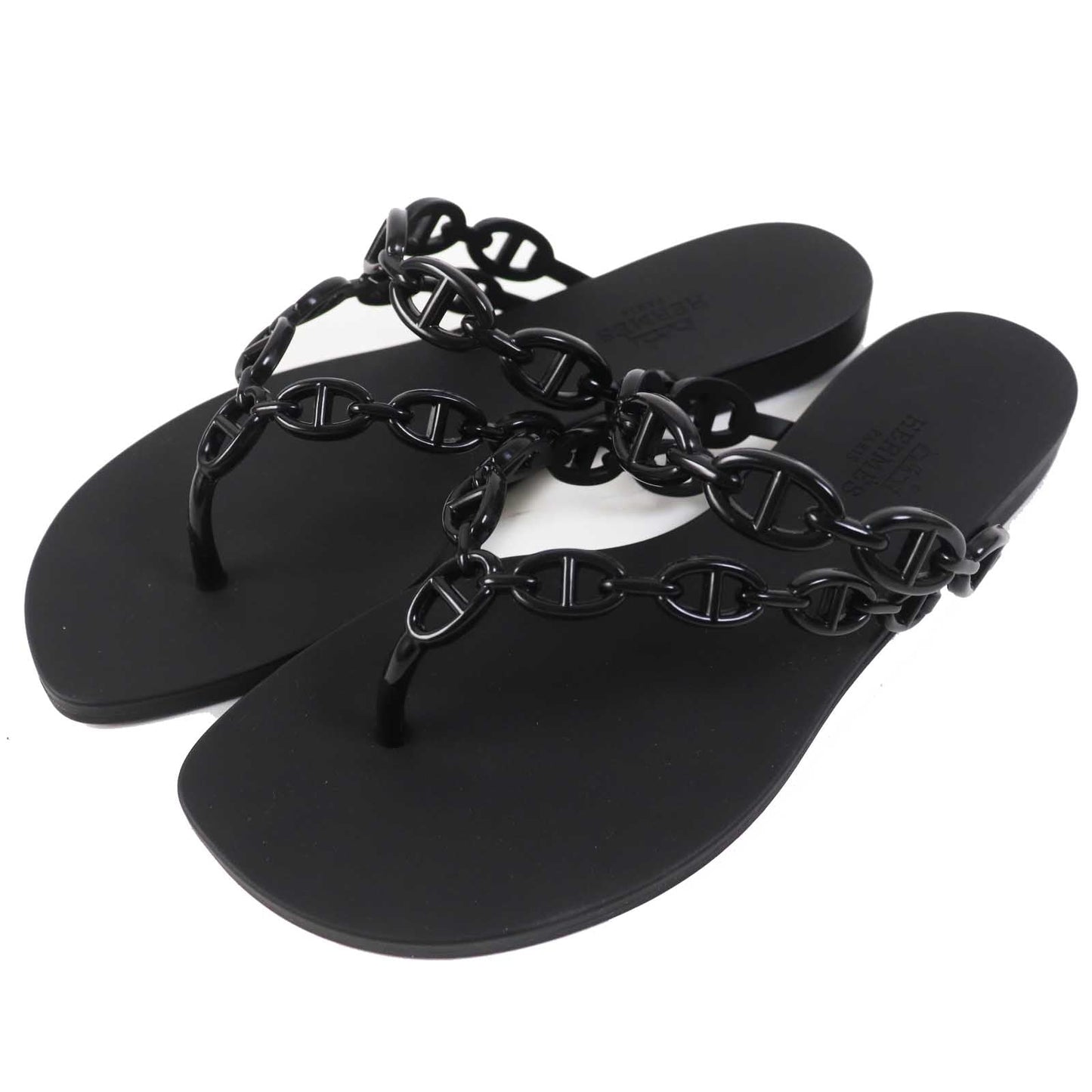 HERMES Sandals rubber black island 35