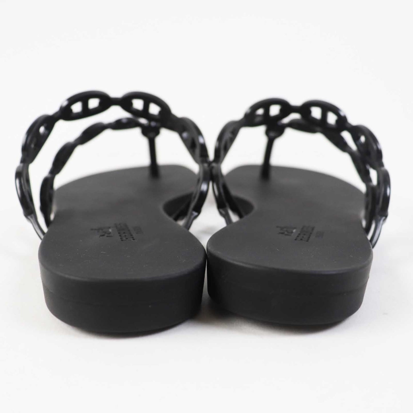 HERMES Sandals rubber black island 35
