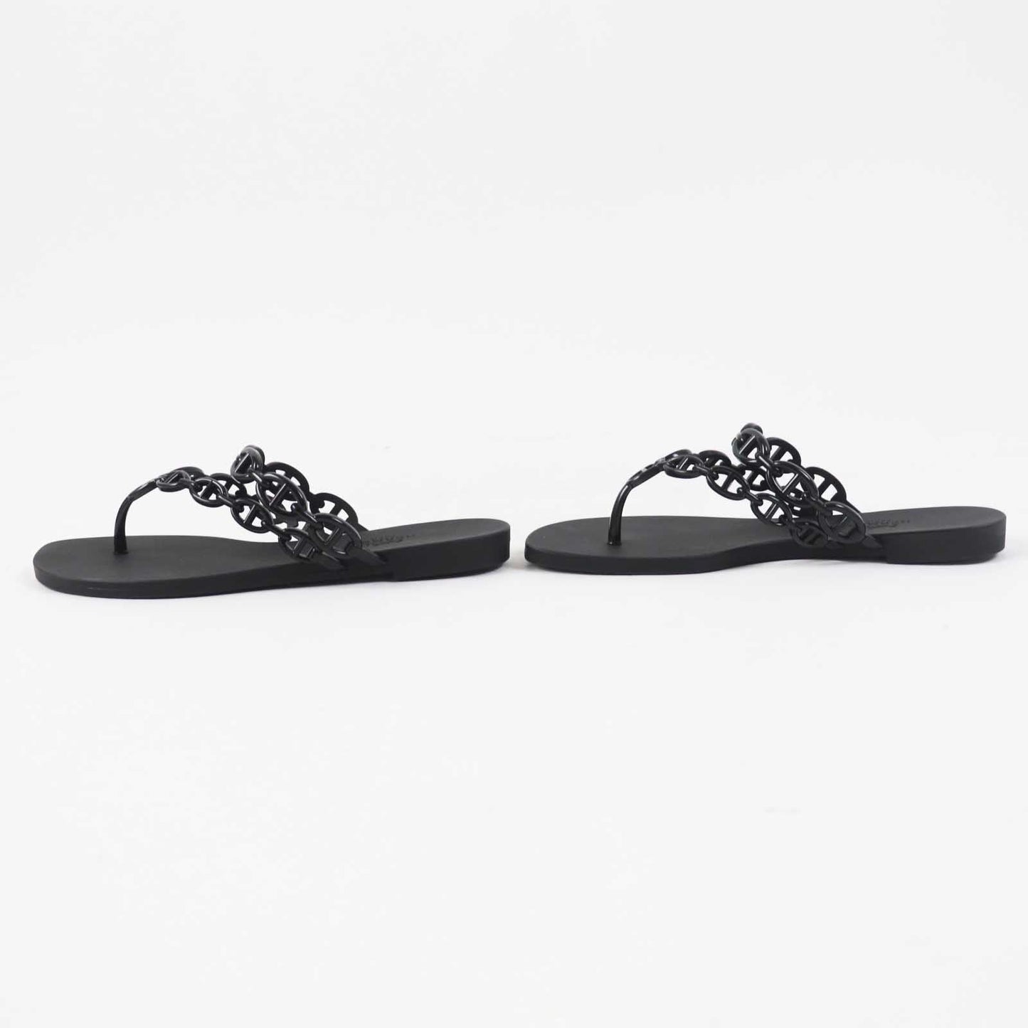 HERMES Sandals rubber black island 35