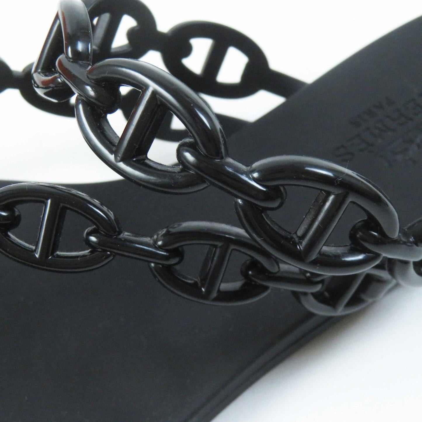 HERMES Sandals rubber black island 35