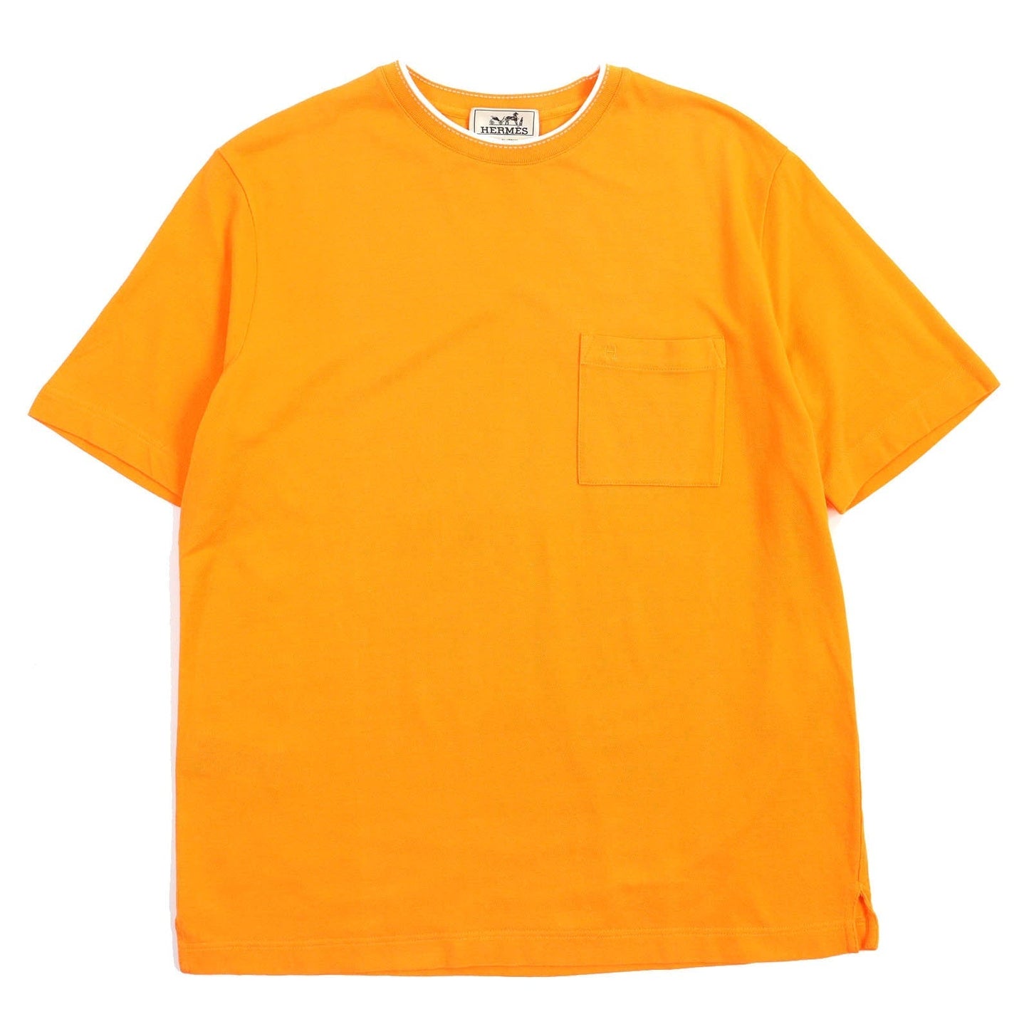 HERMES Short sleeve T-shirt cotton Orange M